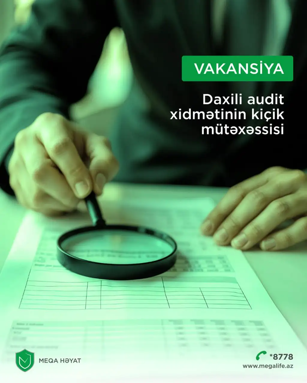 Daxili Audit Xidmətinin Kiçik mütəxəssisi vakansiyası