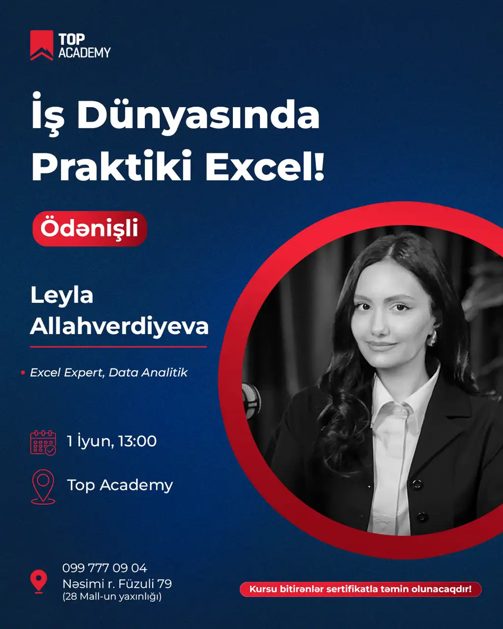 İş dünyasında praktiki Excel təlimi (Sertifikatlı)