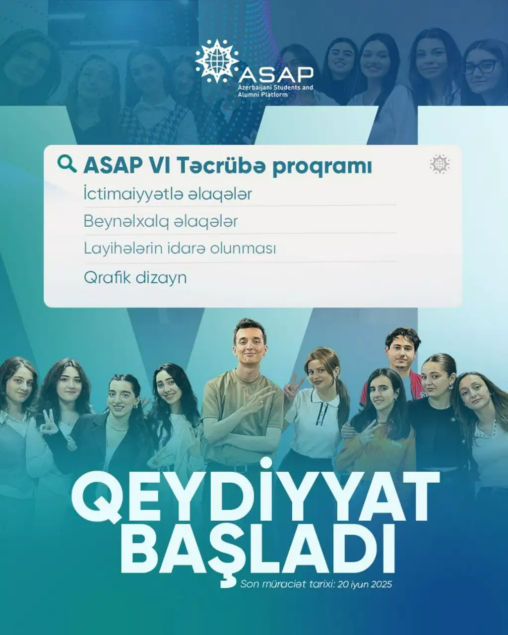 Azərbaycanlı Tələbələr və Məzunlar Platforması 6-cı Təcrübə Proqramını elan edir!