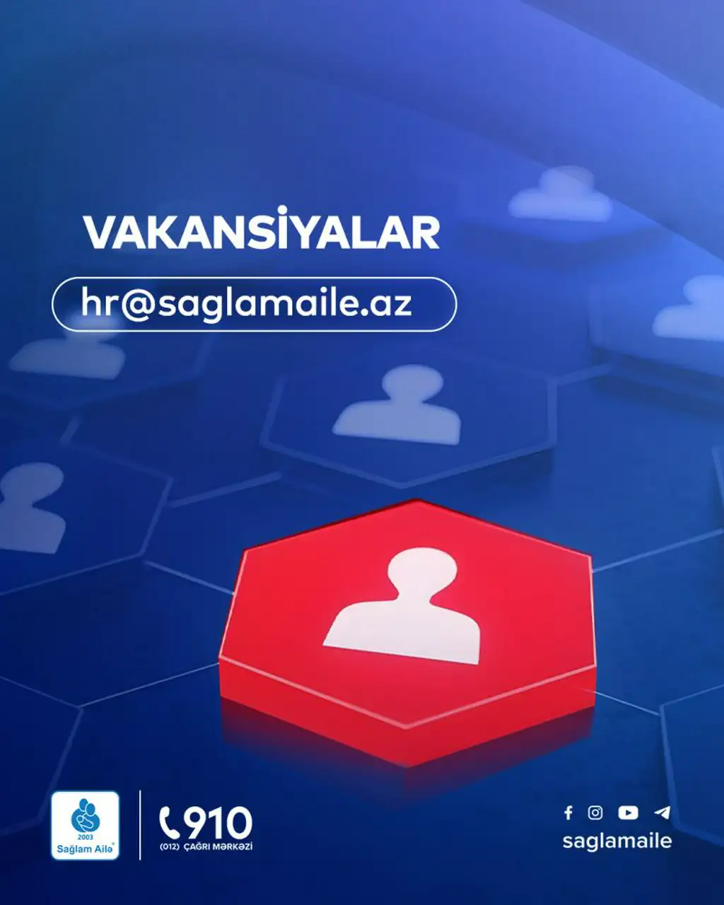 Sağlam Ailə tibb mərkəzində aşağıda qeyd olunan vakansiyalar aktivdir