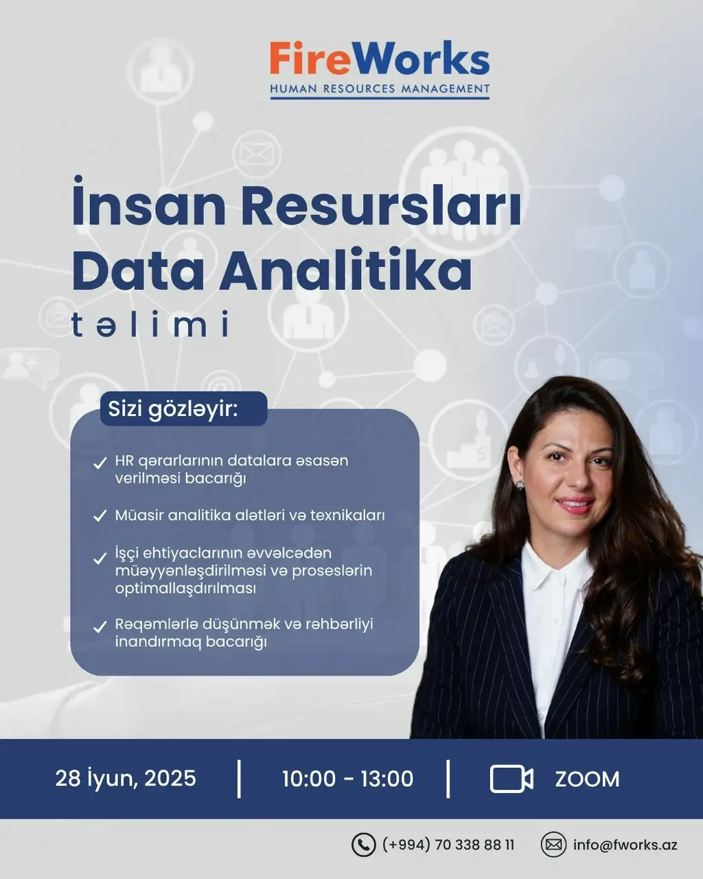 İnsan Resursları Data Analitika mövzusunda təlim baş tutacaq!