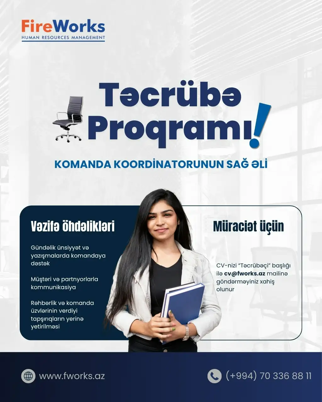Komanda koordinatorunun sağ əli (təcrübəçi) vakansiyası
