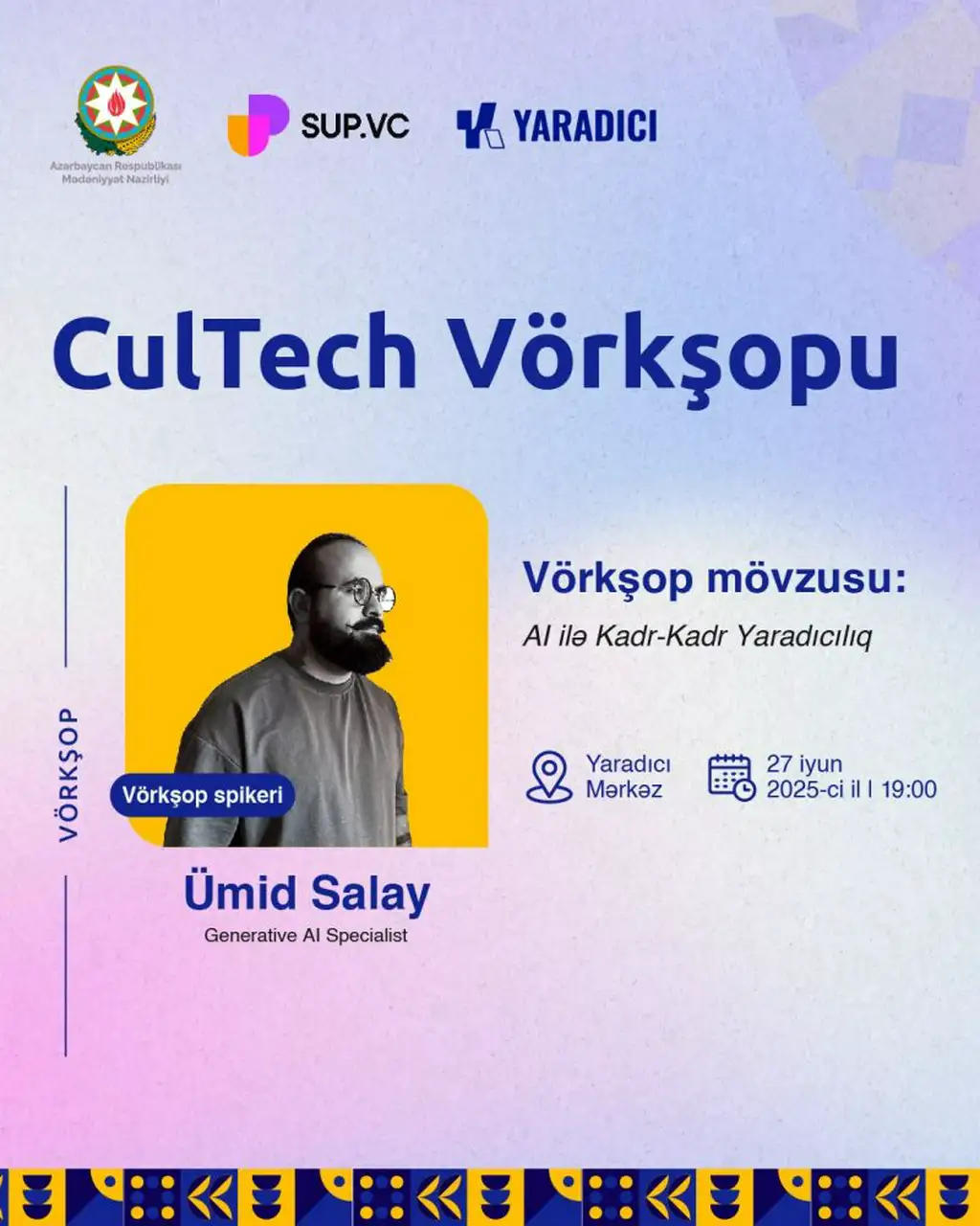 “AI ilə Kadr-Kadr Yaradıcılıq” Vörkşopu (ÖDƏNİŞSİZ)