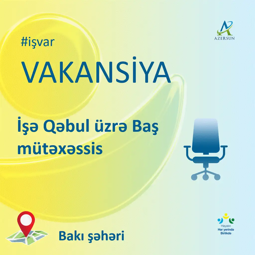 İşə qəbul üzrə baş mütəxəssis vakansiyası