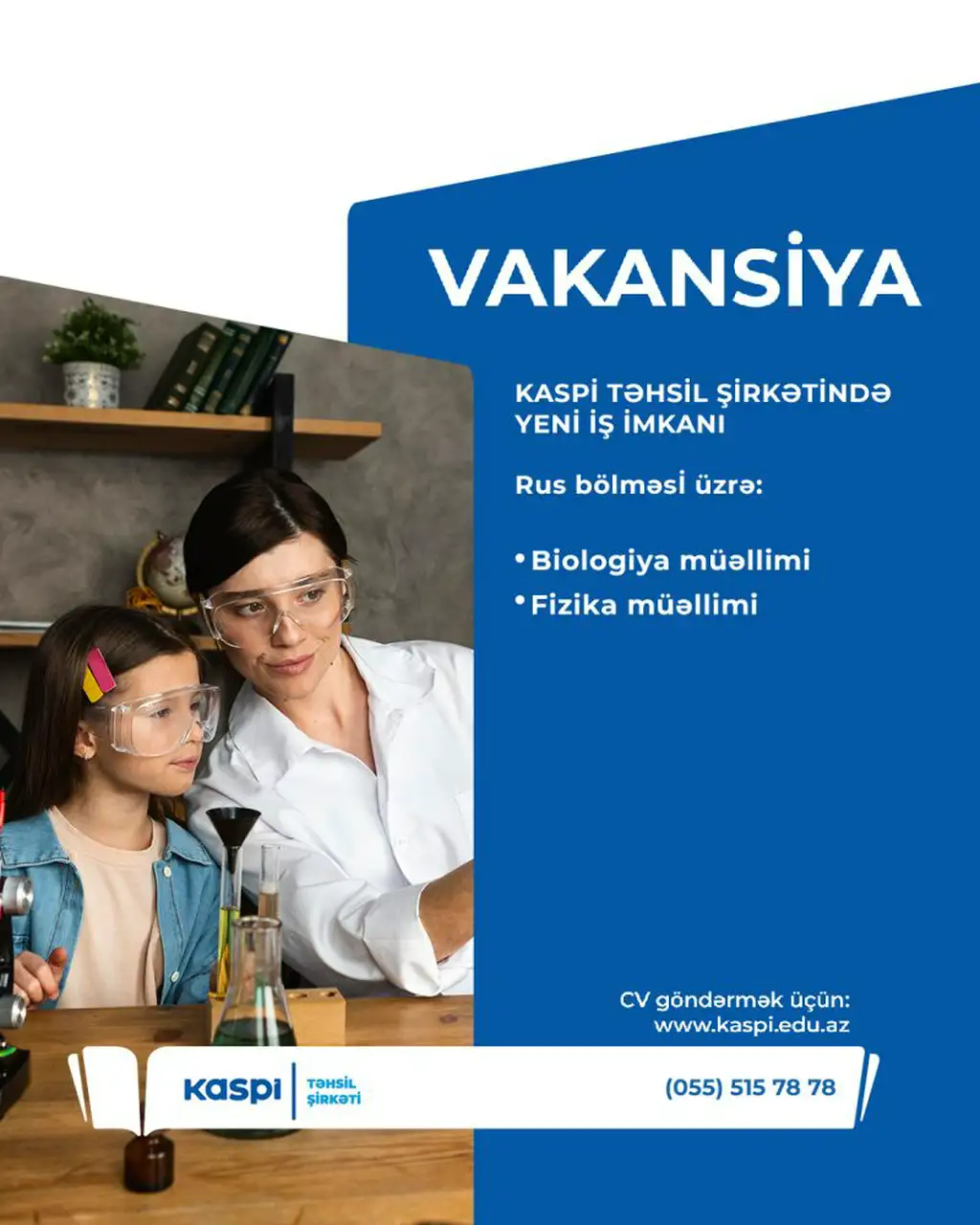 Kaspi Təhsil Şirkətində yeni iş imkanı! 