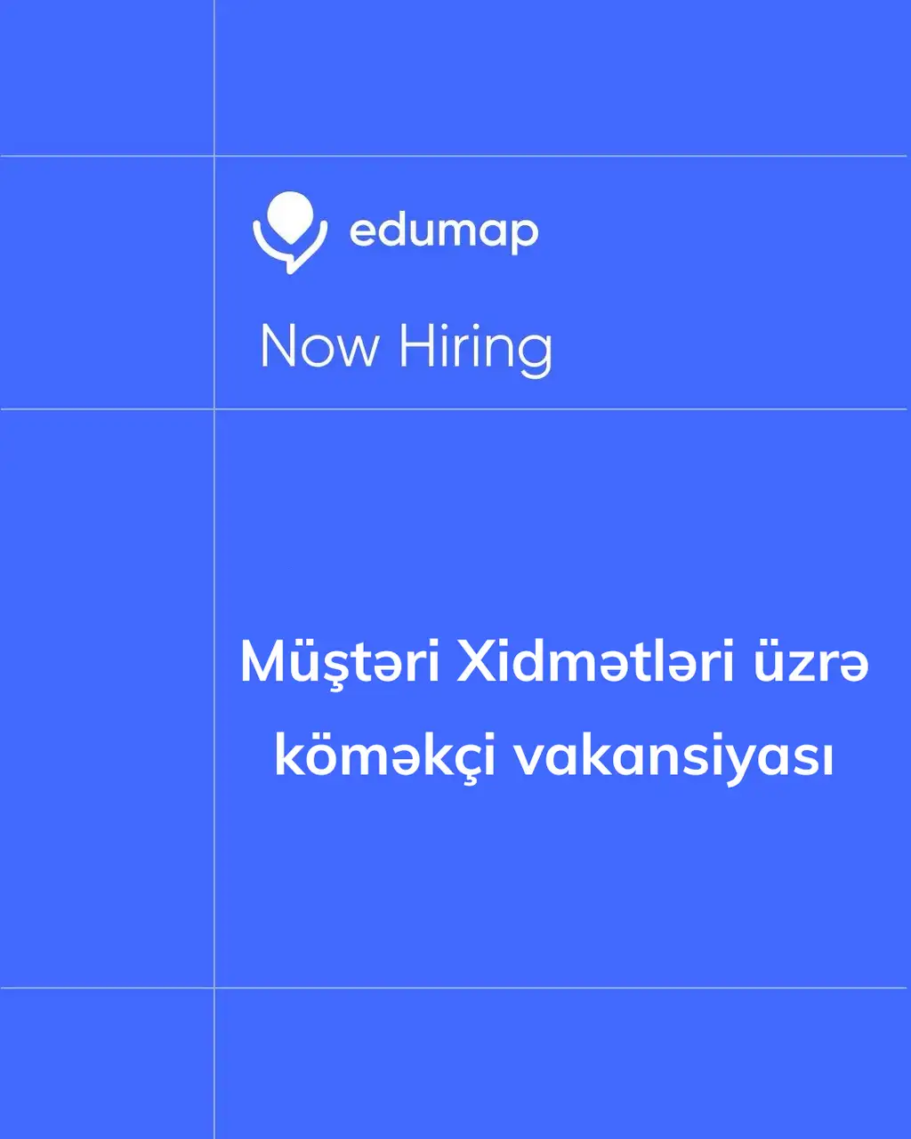 Müştəri Xidmətləri üzrə köməkçi vakansiyası