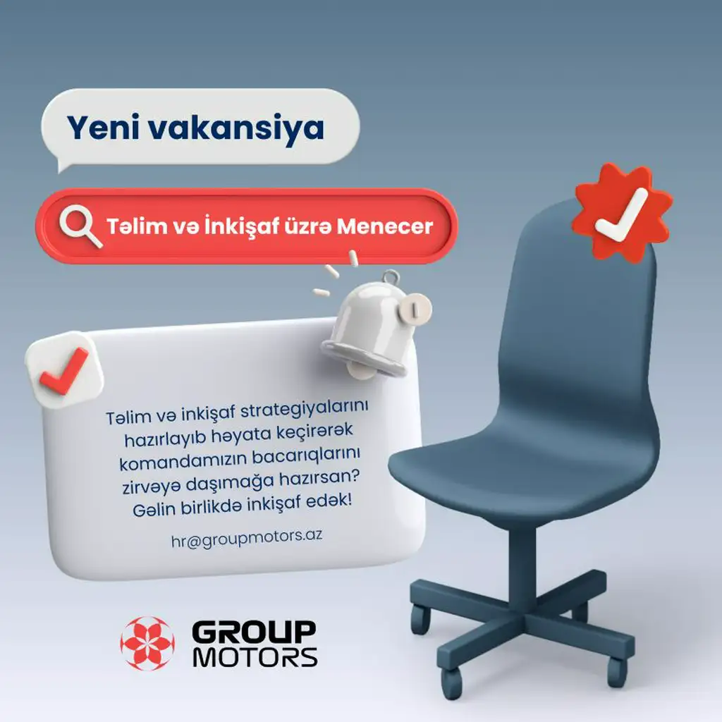 Təlim və İnkişaf üzrə Menecer vakansiyası