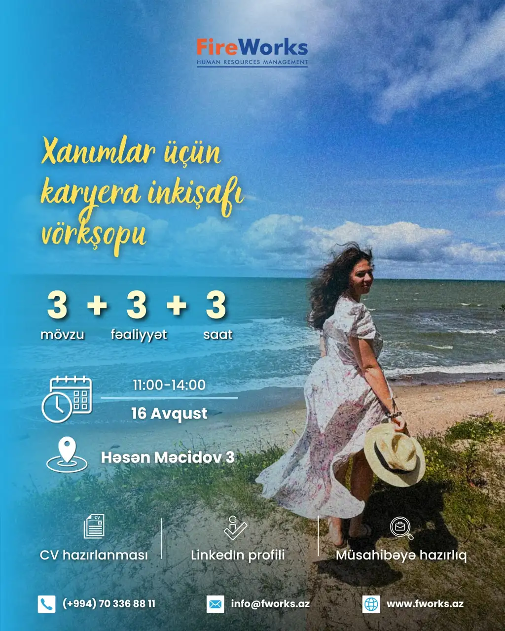Xanımlar üçün Karyera İnkişaf Vörkşopu – "3+3+3" – Ödənişsiz