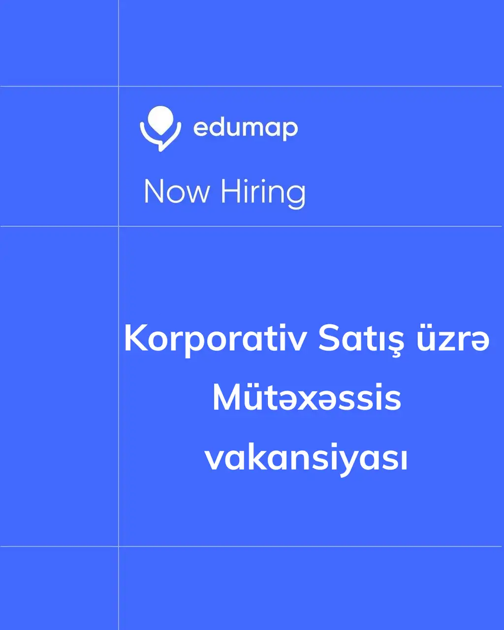 Korporativ Satış üzrə Mütəxəssis vakansiyası