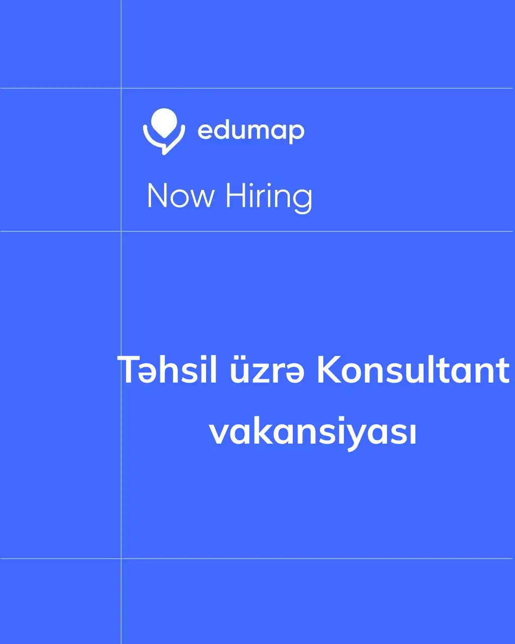 Təhsil üzrə Konsultant vakansiyası