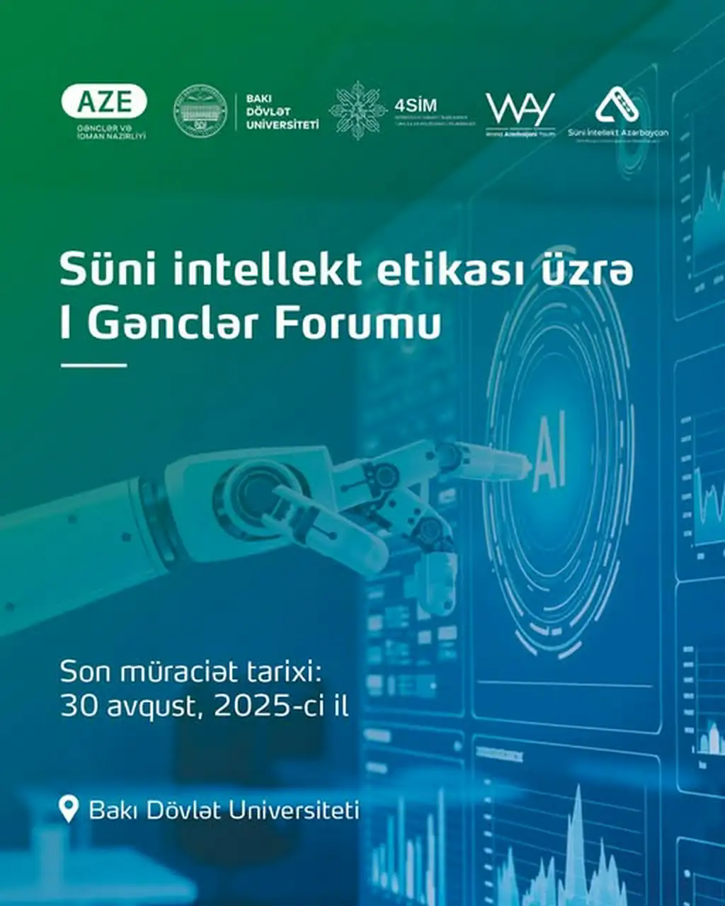  Süni intellekt etikası üzrə I Gənclər Forumu keçiriləcək