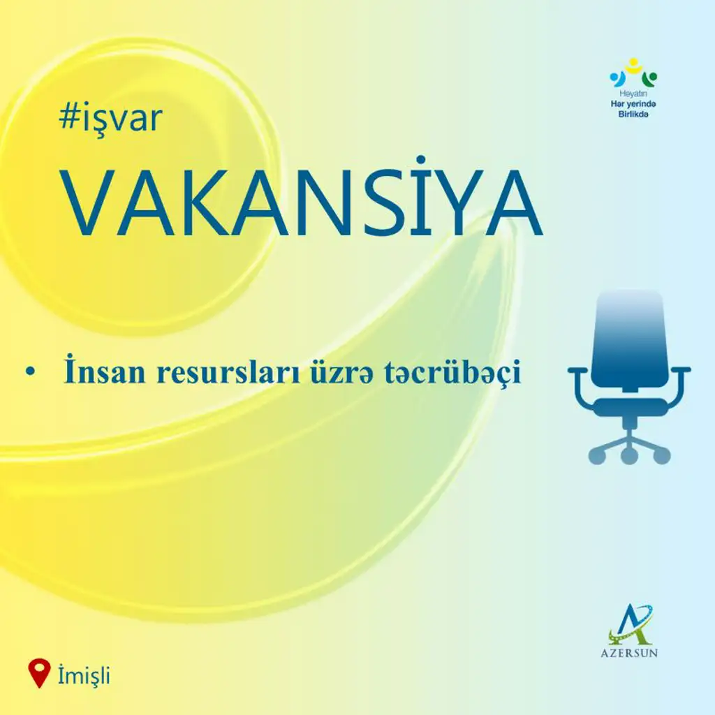 İnsan resursları üzrə təcrübəçi vakansiyası (Maaşlı)