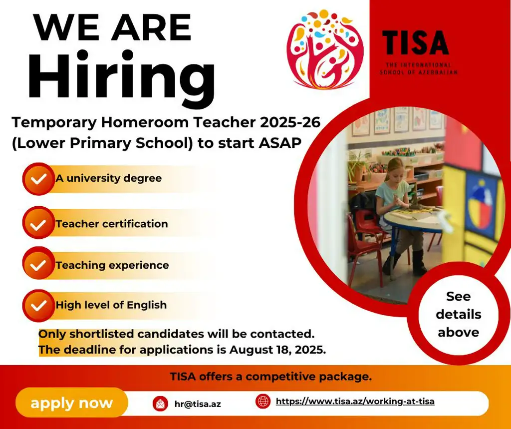 Temporary Homeroom Teacher for the Lower Primary School