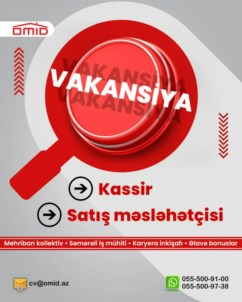 OMİD-də yeni iş imkanları var