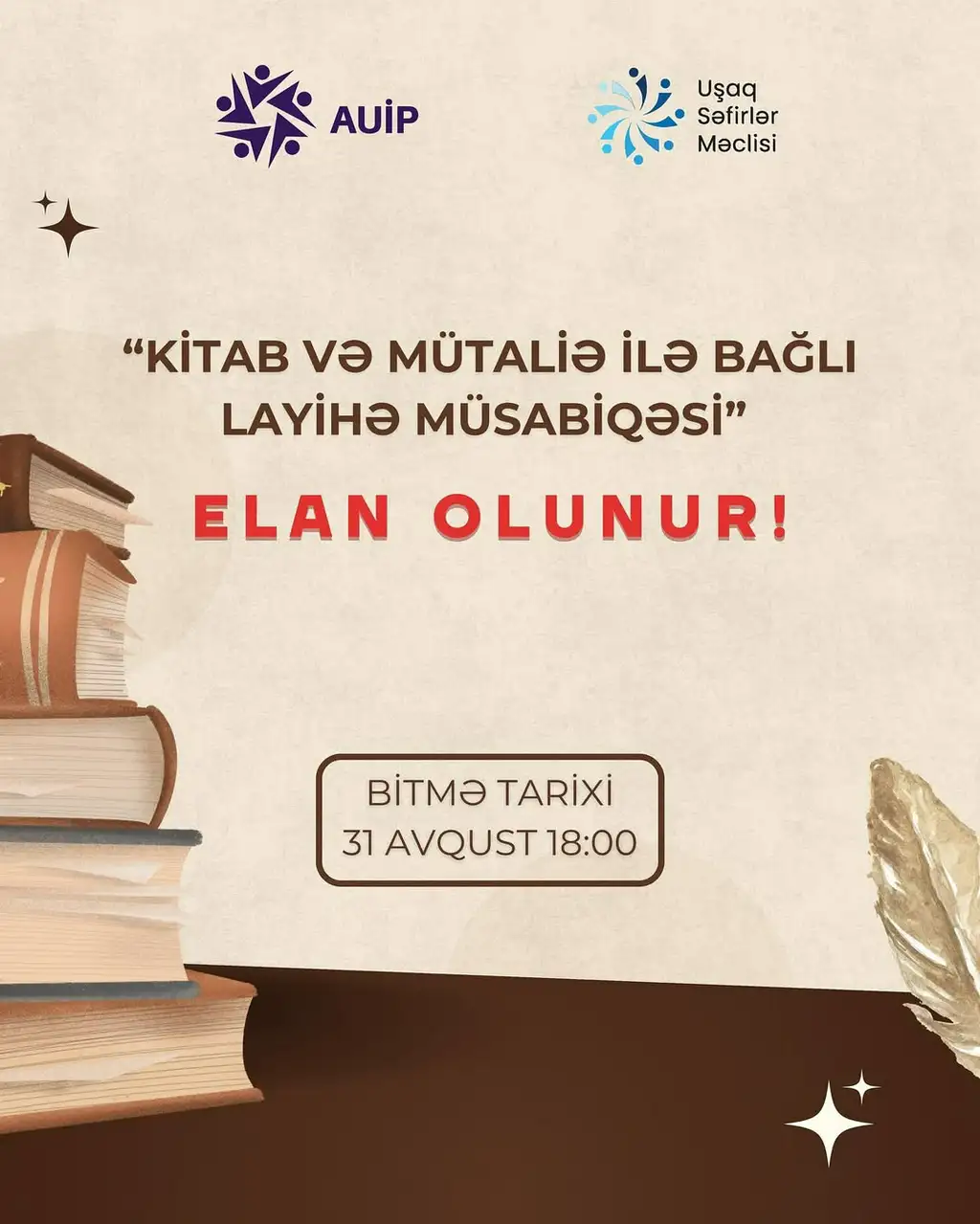 “Kitab və Mütaliə ilə bağlı Layihə Müsabiqəsi” elan olunur