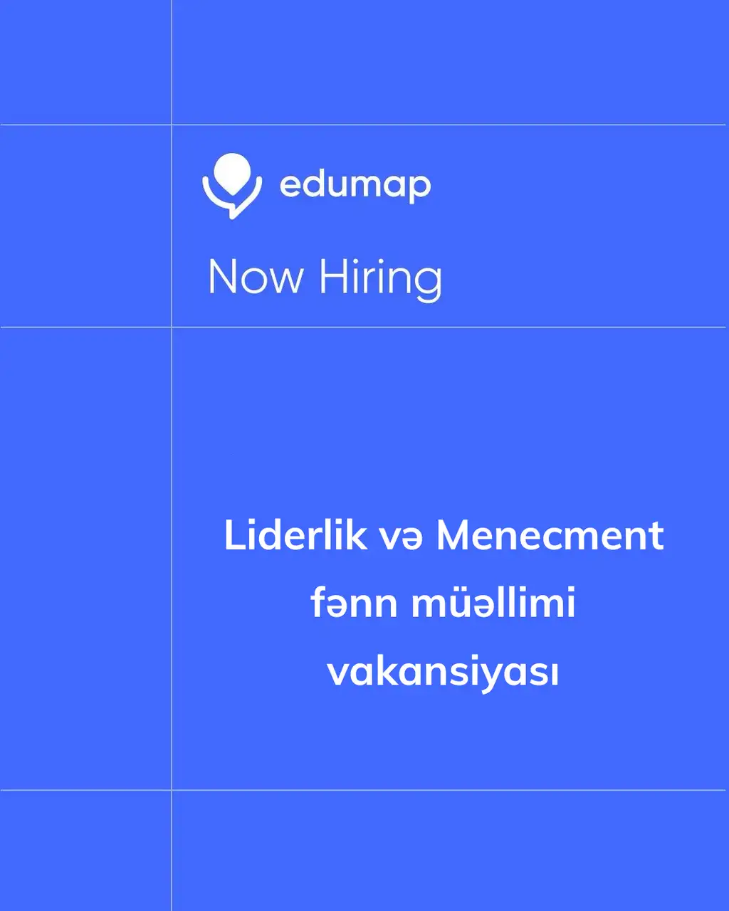 Liderlik və Menecment fənn müəllimi vakansiyası