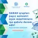 SABAH qrupları payız semestri üçün bakalavriat səviyyəsinə müəllimlərin işə qəbulu davam edir!
