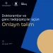 Doktorantlar və gənc tədqiqatçılar üçün onlayn təlim təşkil olunacaq