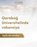 Qarabağ Universitetində müəllim kimi çalışmaq istəyənlərin nəzərinə!